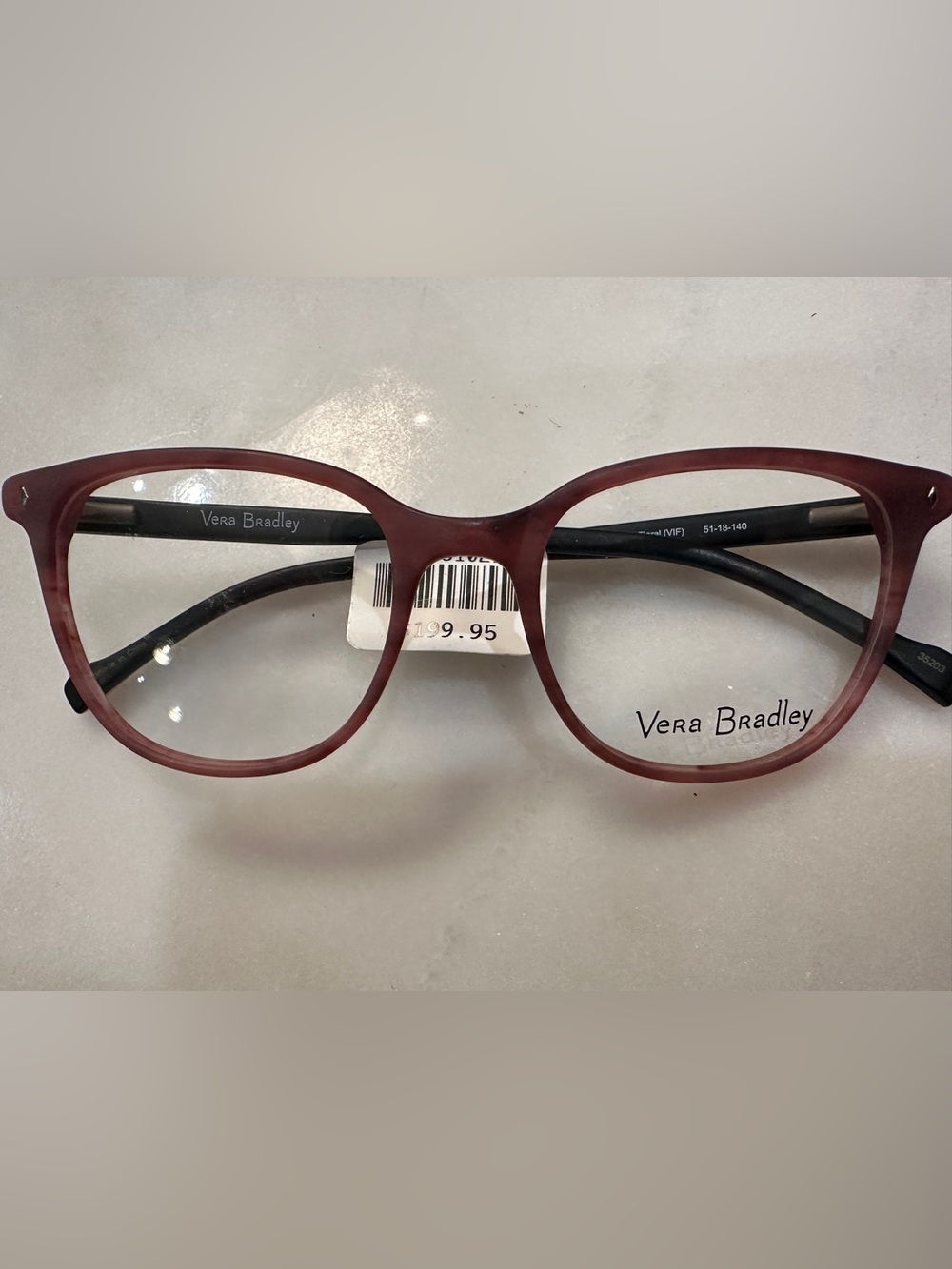 Vera Bradley Floral Purple Eyeglass Frames Soft Square Designer Optical - NWT